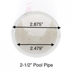 2-1/2" PVC Pool Pipe