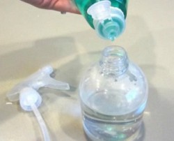 soap spray bottle pool air leaks